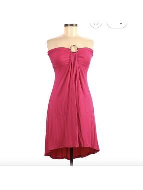 Cache Pink Casual Strapless Dress Size M